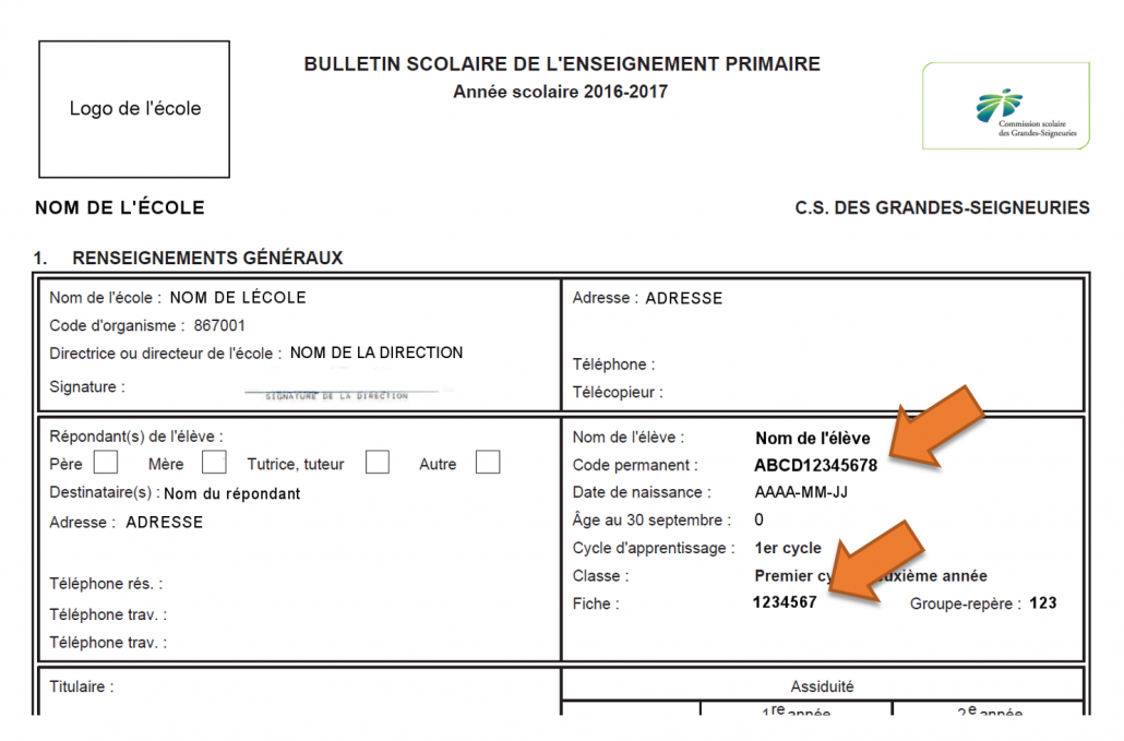 Exemple bulletin de transport portail parents Mozaik