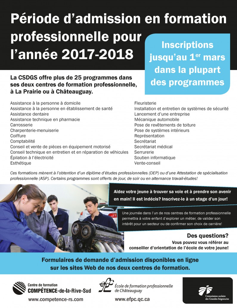 Feuillet Admission en FP Haute résolution