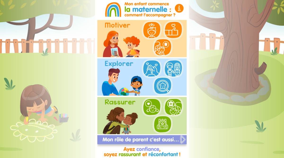 Mon enfant commence la maternelle : Comment l'accompagner? Motiver - Explorer - Rassurer - Ayez confiance, soyez rassurant et réconfortant