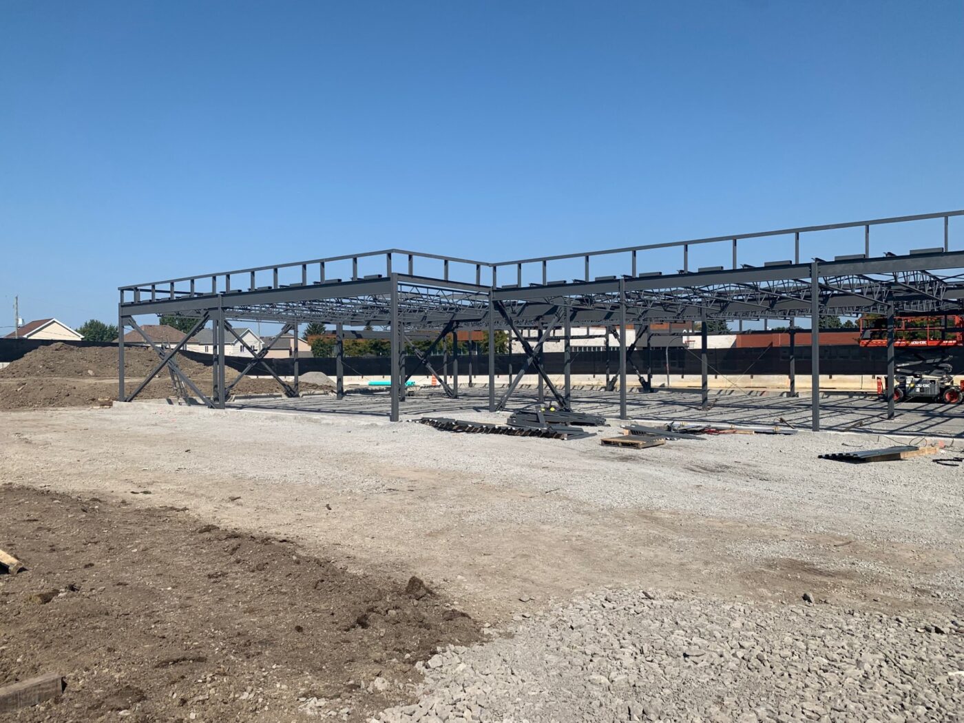 Photo chantier construction de l'école Gérin-Lajoie